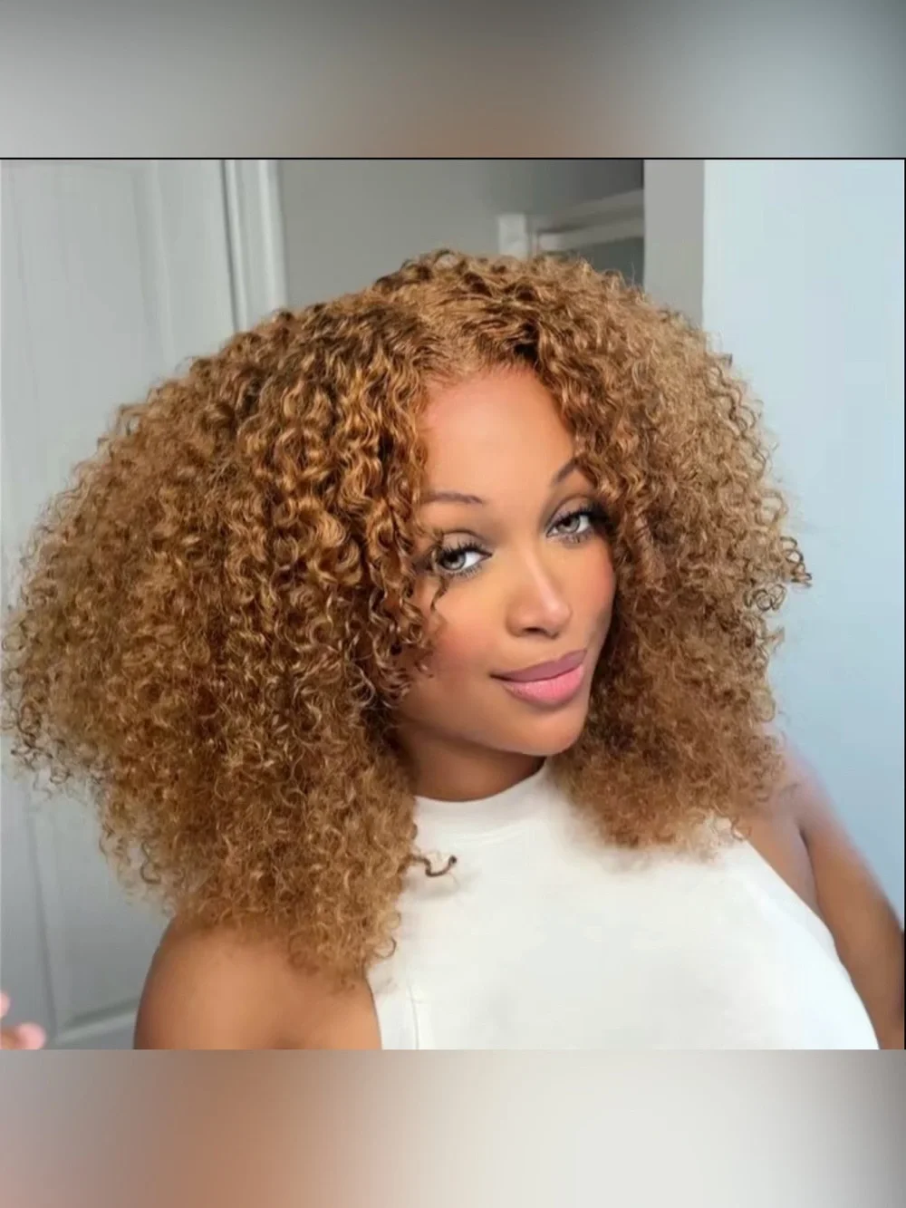 ISEE HAIR Honey Brown Kinky Curly Wig – 9x6 M-Cap Wear & Go Glueless  Wig